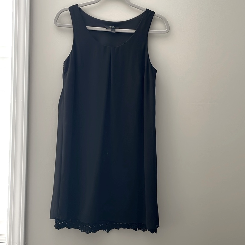 Casual Black Dress Size Small with Lace Layer